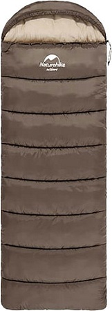 Спальный мешок Naturehike U250S NH20MSD07 (левая молния, коричневый)