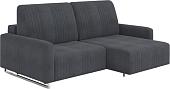Угловой диван Rivalli Уолтер ШП 1000 + оттоманка (Paloma Iron/полиалюминий)