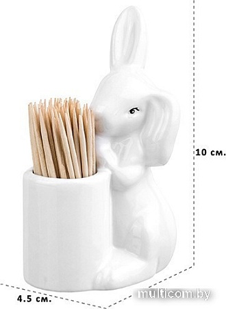 Подставка для зубочисток Elan Gallery Зайка с зубочистками 350127