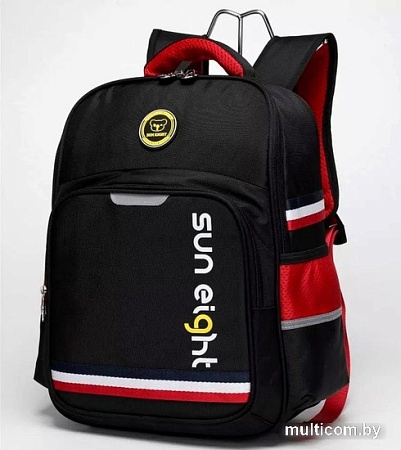 Школьный рюкзак Sun Eight SE-2889 (черный/красный)