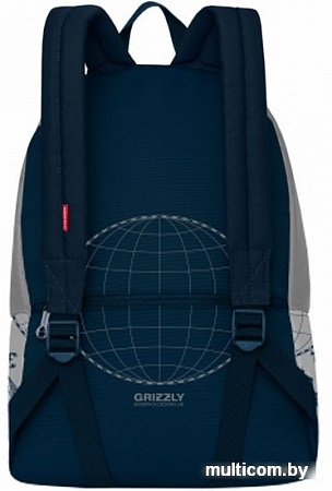 Рюкзак Grizzly RQ-007-4 (синий/серый)