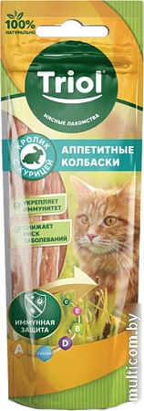 Лакомство для кошек Triol Аппетитные колбаски из кролика с курицей (40 г)