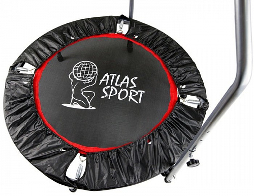Батут Atlas Sport 122 см (черный, с ручкой)