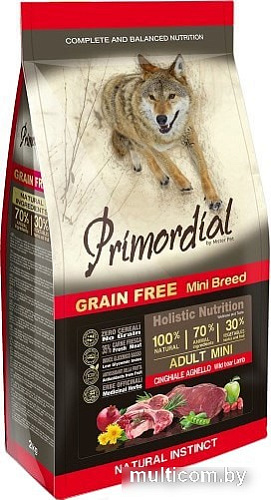 Сухой корм для собак Primordial GF Dog Mini Adult Boar & Lamb 2 кг