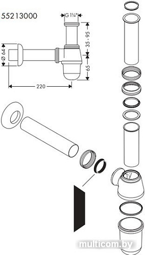 Сифон Hansgrohe 55213000