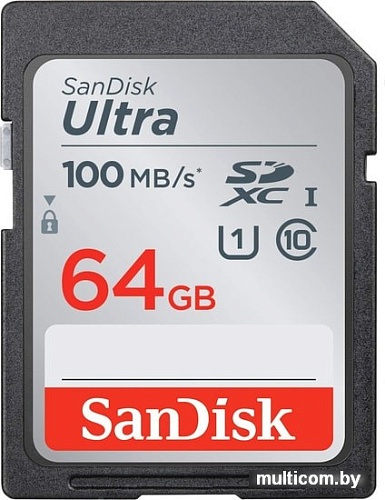 Карта памяти SanDisk Ultra SDXC SDSDUNR-064G-GN6IN 64GB