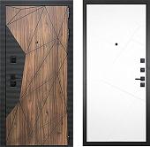 Металлическая дверь Двери Гранит Континент 029 207x96 (коричневый/белый, правый)