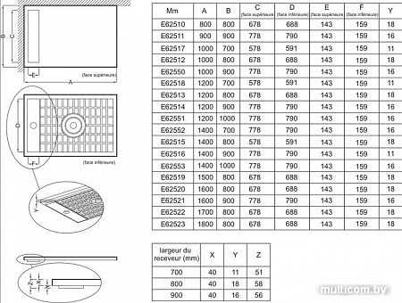 Душевой поддон Jacob Delafon Flight Neus 120x90 E62514-00