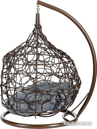 Подвесное кресло BiGarden кокон из искусственного ротанга (коричневый)