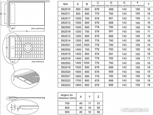 Душевой поддон Jacob Delafon Flight Neus 120x90 E62514-00