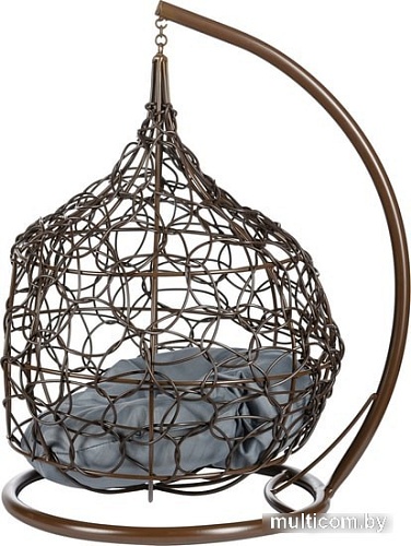 Подвесное кресло BiGarden кокон из искусственного ротанга (коричневый)