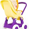 Коляска для кукол Полесье прогулочная 4-х колесная №2 48158 (желтый/фиолетовый)