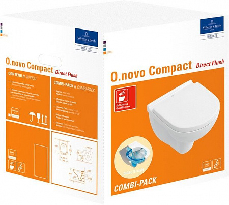 Унитаз Villeroy & Boch O.Novo WC Combi-Pack 5688HR01