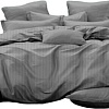 Постельное белье Pandora №1x1 17-1502 Серый 2сп с европростыней (микрофибра-страйп)