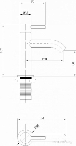 Смеситель Abber Wasser Kreis AF8110G (золото матовое)