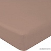 Постельное белье Luxsonia Поплин на резинке 160x200 Мр0040-18 (мокко)