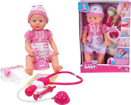Кукла Simba New Born Baby Baby with Doctor Accessories 105032355