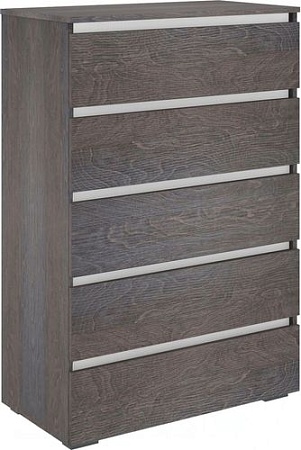Комод Кортекс-мебель Бари 80 5ш (береза/береза/белый)