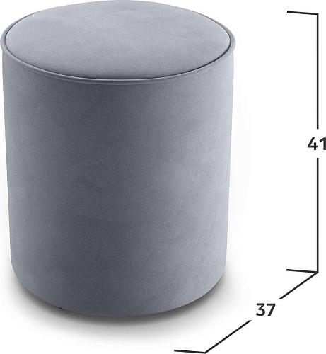 Пуфик Mio Tesoro 132 (светло-серый Velutto 52)