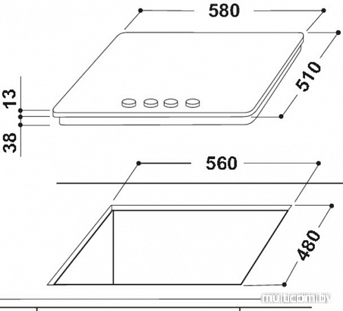 Варочная панель Indesit THP 642 W/IX/I RU