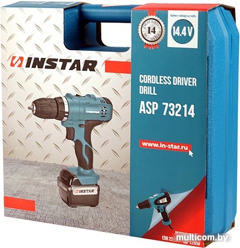 Дрель-шуруповерт Инстар АШП 73214 (с 2-мя АКБ, кейс)