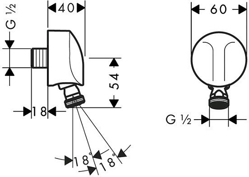 Крепление шланга Hansgrohe Fixfit E 27505000