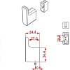 Крючок для одежды Cebi A7113 010 PC35 (матовое золото полимер)