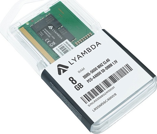 Оперативная память Lyambda 8ГБ DDR5 SODIMM 5600 МГц LRS5M56C46N1/8