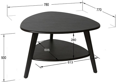 Журнальный столик Калифорния мебель Бруклин (венге)