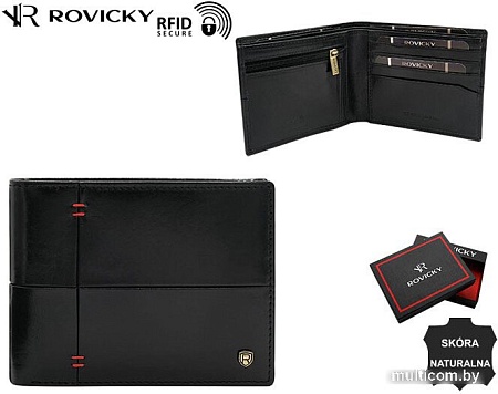 Портмоне Cedar Lorenti N993-RVTS (черный/красный)