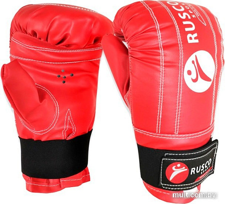 Перчатки для единоборств Rusco Sport снарядные к/з S (красный)