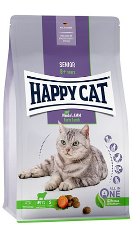 Сухой корм для кошек Happy Cat Senior Weide-Lamm Ягненок 4 кг