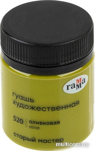 Гуашь Гамма Старый Мастер 520 12112040520 (оливковый)