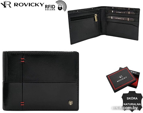 Портмоне Cedar Lorenti N993-RVTS (черный/красный)