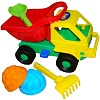 Набор игрушек для песочницы Полесье Самосвал Кузя-2 с совком, грабельками и формочками 2945