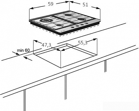 Варочная панель Monsher MKFG 60 G-SFT