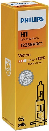 Галогенная лампа Philips H1 Vision +30% 1шт