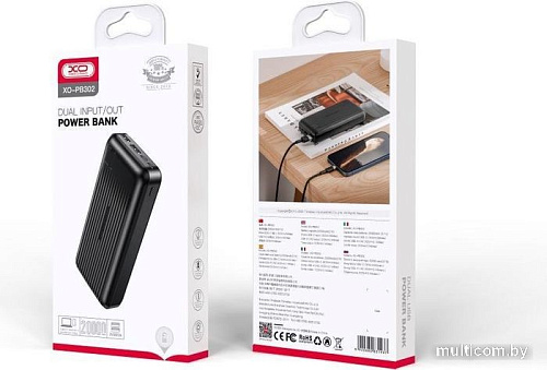 Внешний аккумулятор XO PB302 20000mAh (черный)