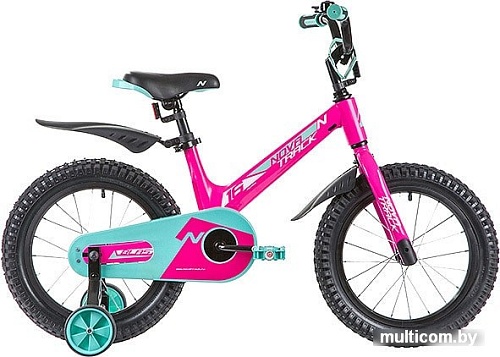 Детский велосипед Novatrack Blast 16 (розовый/голубой, 2019)