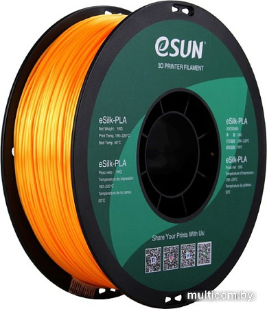 eSUN eSilk PLA 1.75 мм 1000 г (темно-желтый)