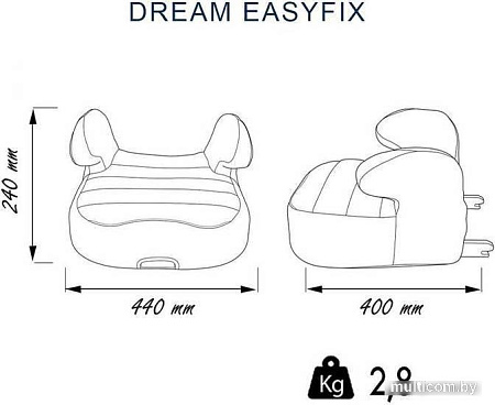 Детское сиденье Nania Dream Easyfix Luxe (розовый)