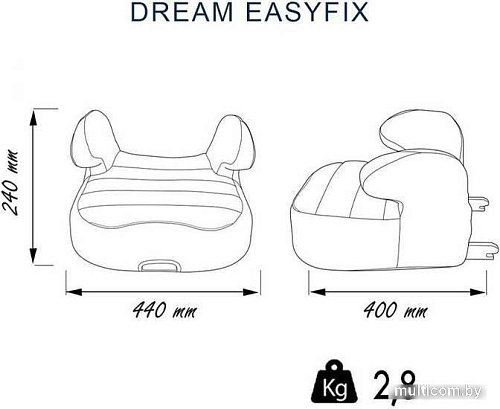 Детское сиденье Nania Dream Easyfix Luxe (розовый)