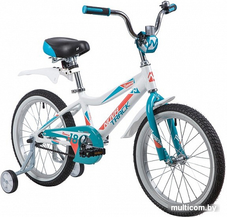 Детский велосипед Novatrack Novara 18 (белый/голубой, 2019)