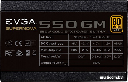 Блок питания EVGA SuperNOVA 550 GM 123-GM-0550-Y2