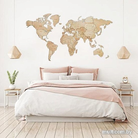 Пазл Woodary Карта мира на английском языке L 3196