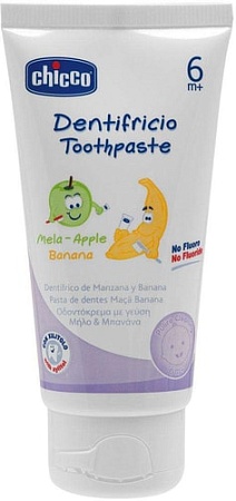Зубная паста Chicco Cо вкусом яблока и банана 50 мл