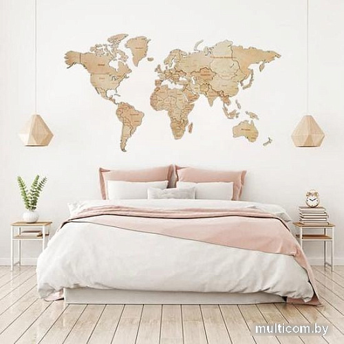 Пазл Woodary Карта мира на английском языке L 3196