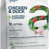 Сухой корм для кошек Alleva Holistic Chicken &amp; Duck + Aloe vera &amp; Ginseng Kitten 400 г