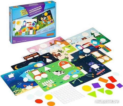 Развивающая игра Bondibon Геометрические аппликации ВВ4553