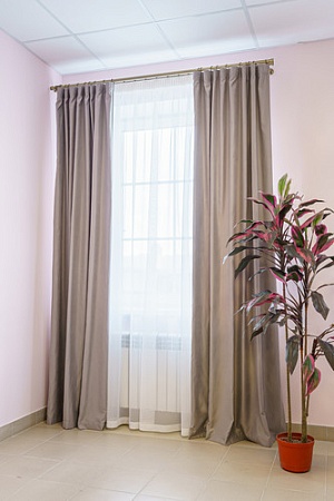 Комплект штор Decoretto Нубук НСС-K17 3.25x2.6 м (светло-серый, 2 шт)